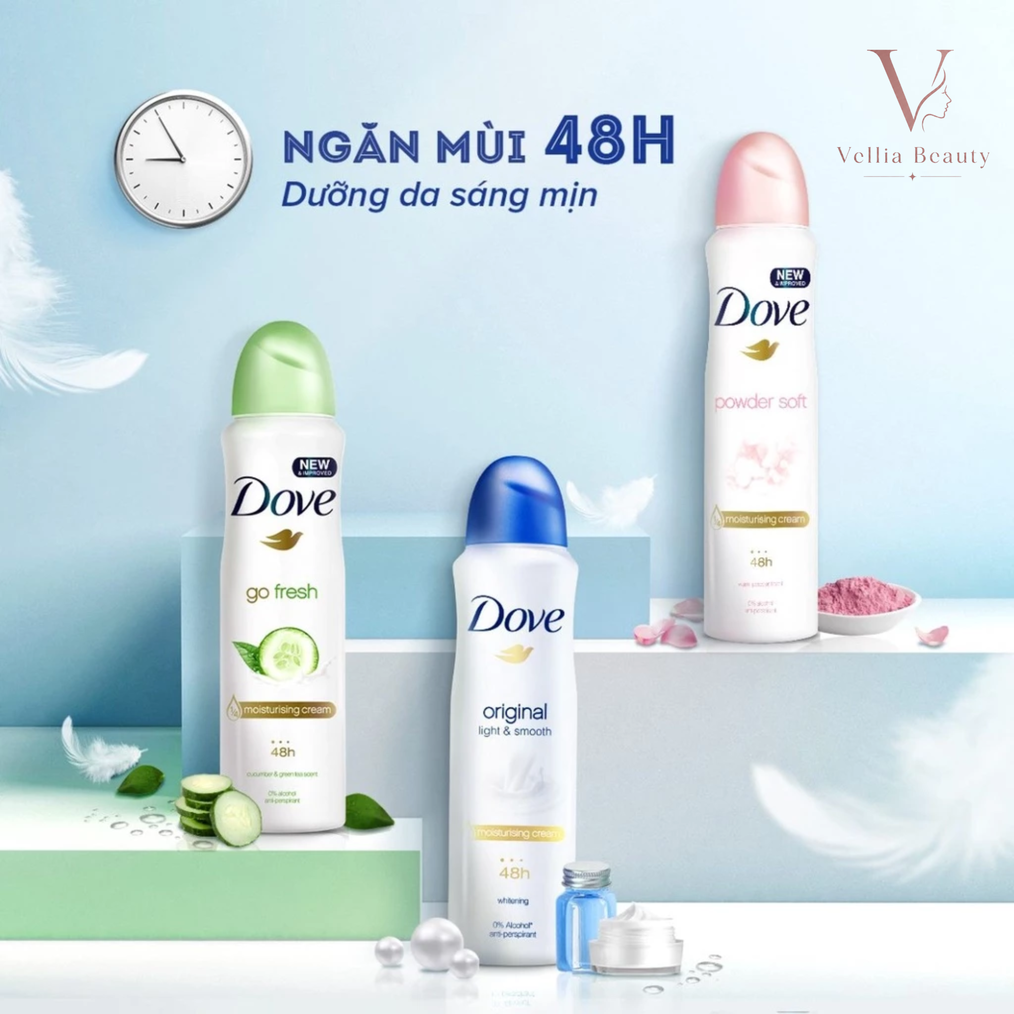 Xịt khử mùi Dove - KM004 - Vellia Beauty - Ảnh 2