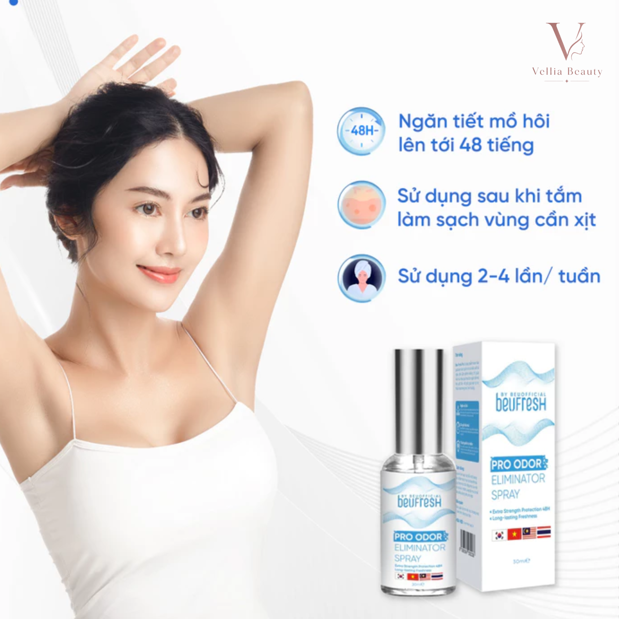 Beufresh Pro Odor Eliminator Spray- KM003 - Vellia Beauty - Ảnh 3