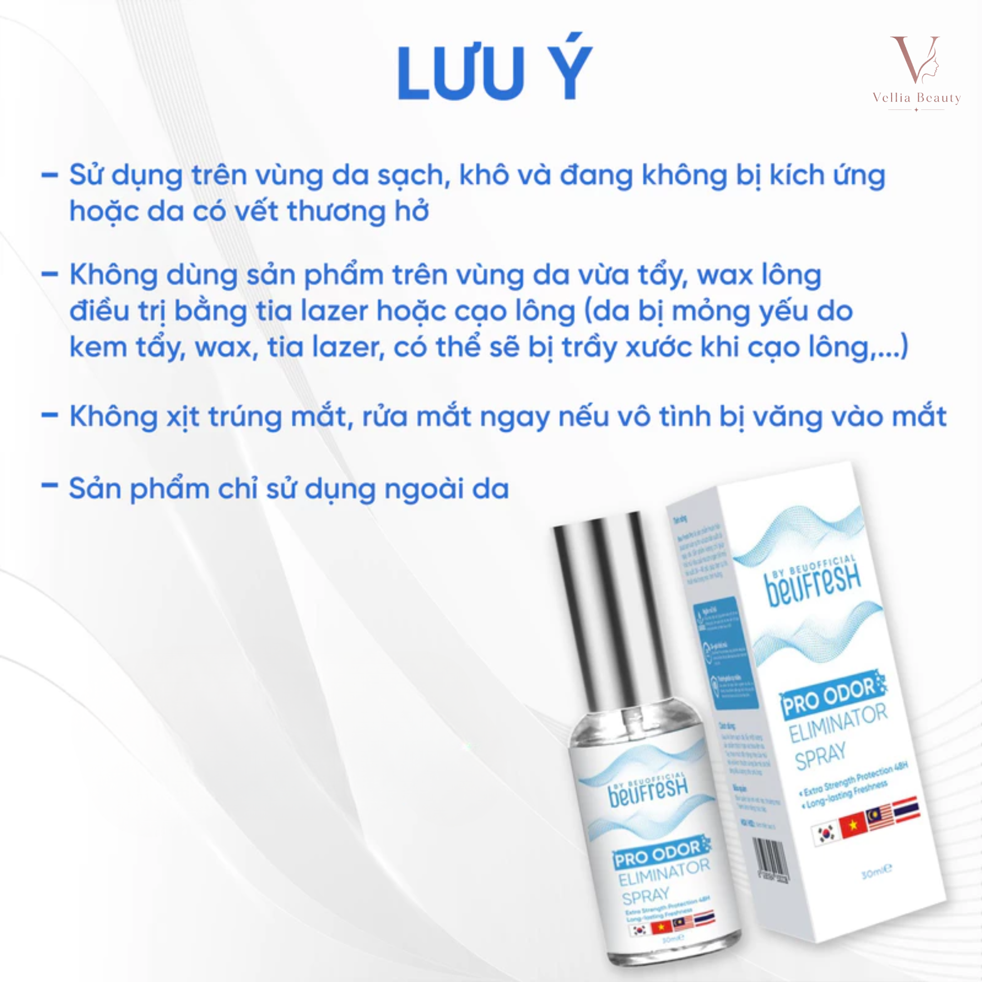 Beufresh Pro Odor Eliminator Spray- KM003 - Vellia Beauty - Ảnh 5