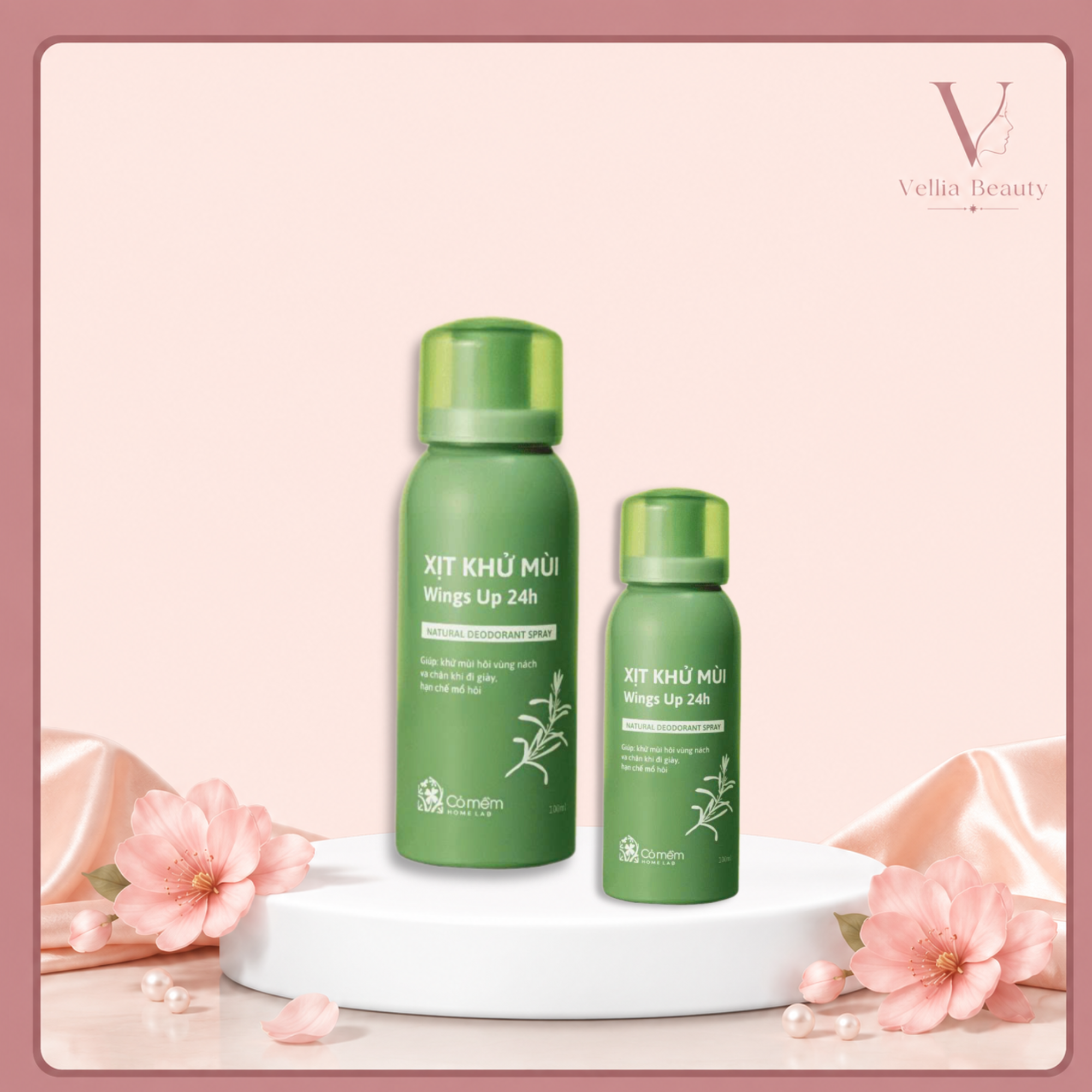 Xịt khử mùi Wings Up 24h - KM001 - Vellia Beauty
