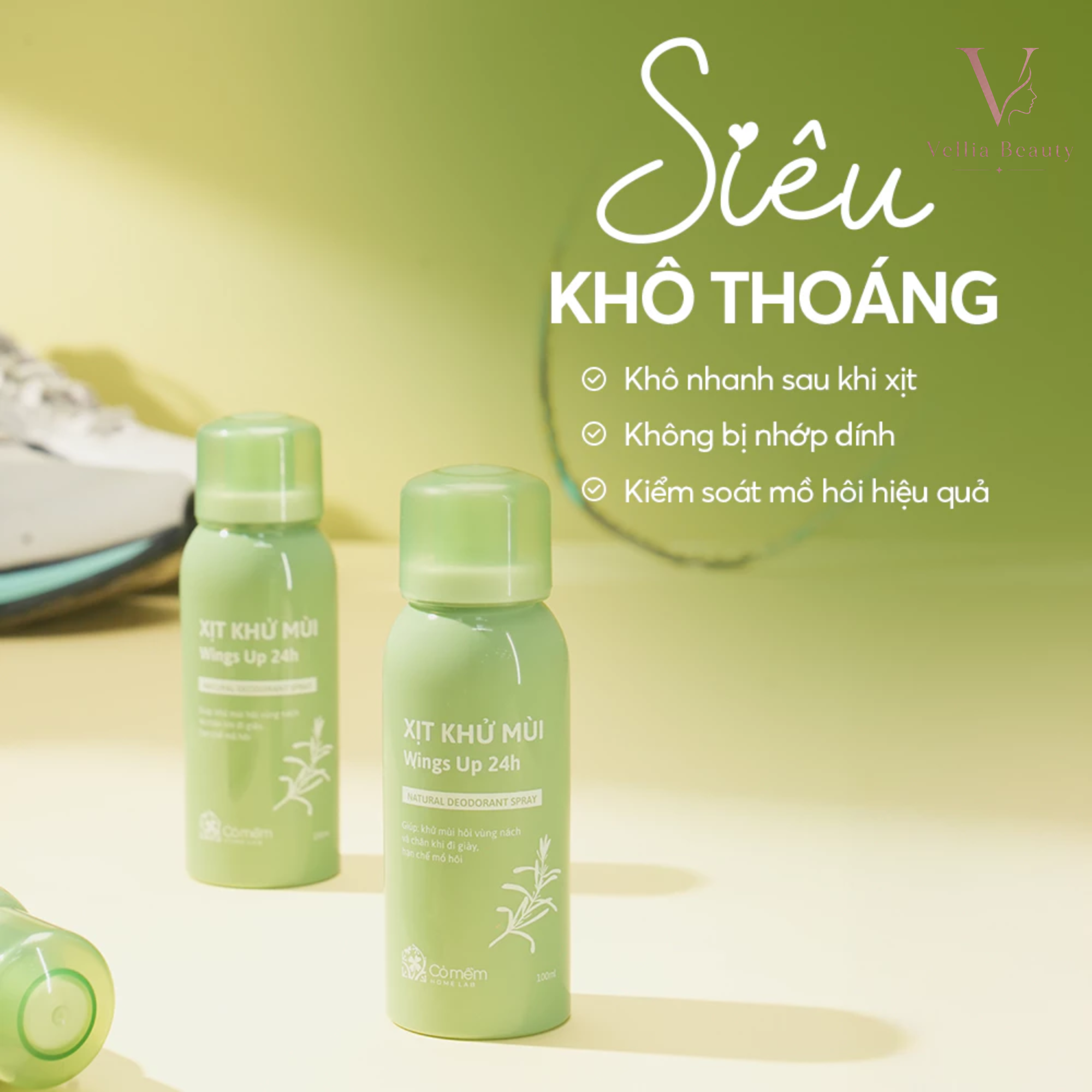 Xịt khử mùi Wings Up 24h - KM001 - Vellia Beauty - Ảnh 4