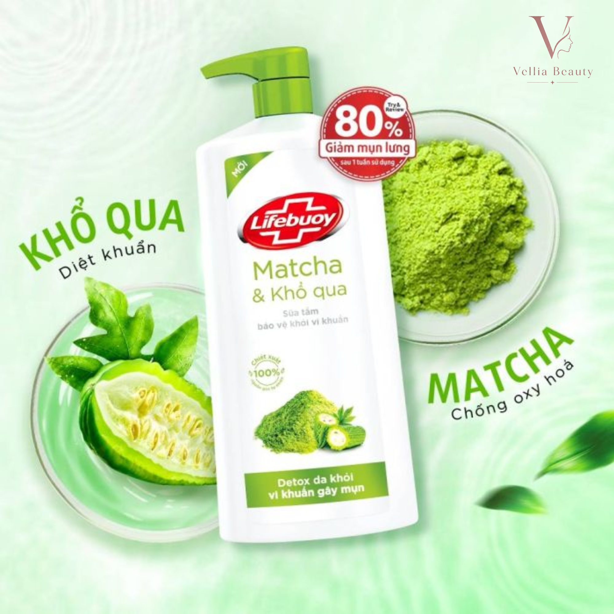 Sữa Tắm Lifebuoy Detox Matcha & Khổ Qua-ST003-Vellia Beauty - Ảnh 4
